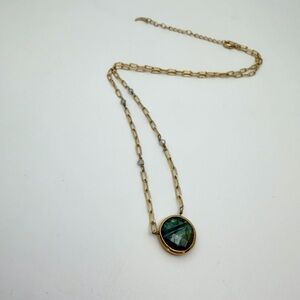 Luna Norte Faceted Labrodorite Paperclip Chain Necklace